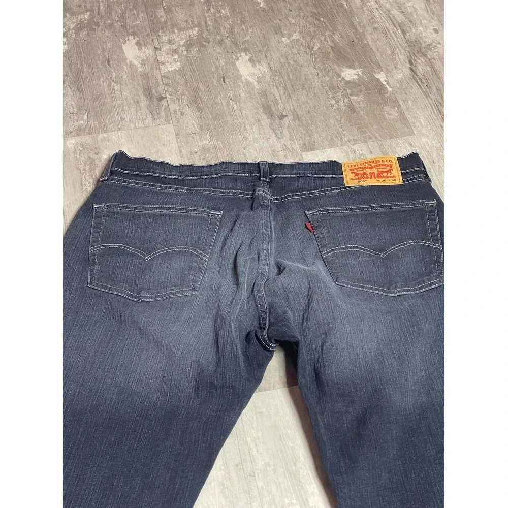 Levi's 505 Men's Denim Pants Mid Rise Regular FitStraight Blue Size 36 x 32 Bag6
